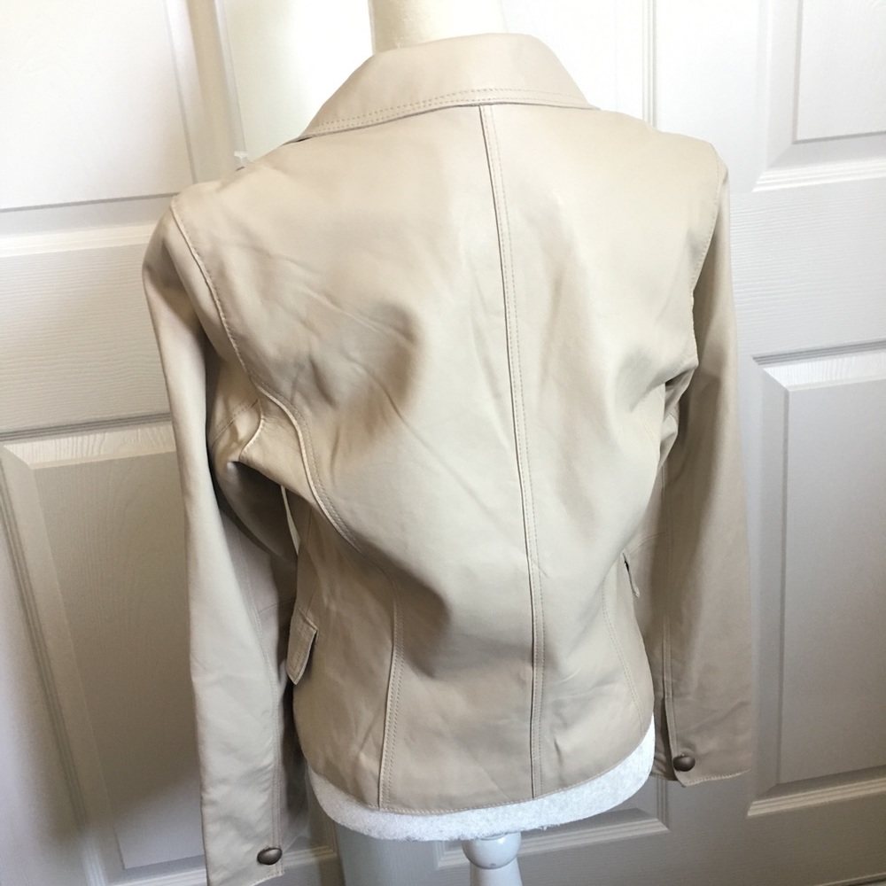 ALBERTO MAKALI beige lamb Leather jacket - Picture 10 of 11
